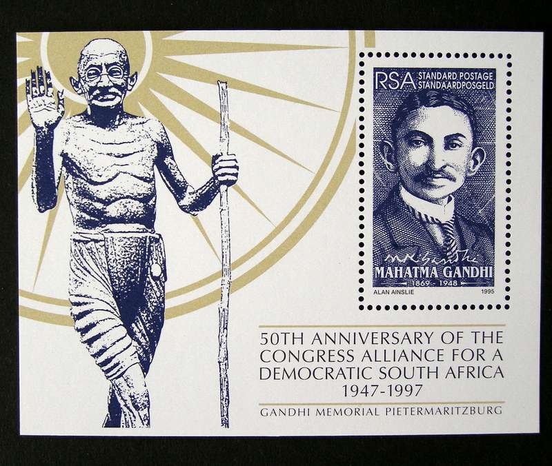 SOUTH AFRICA Mint Miniature Sheet - Mahatma Gandhi 1997