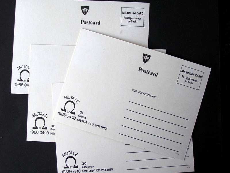 VENDA Maxi Card Set - History of Writing 1986