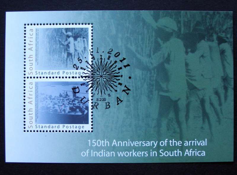 SOUTH AFRICA Miniature Sheet (CTO) - 150th Anniv. of the Arrival of Indian Workers 2011