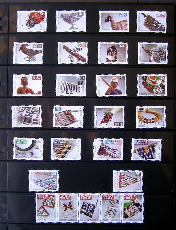 SOUTH AFRICA Mint Set in Folder - The 8th Definitive: Beadwork 2010