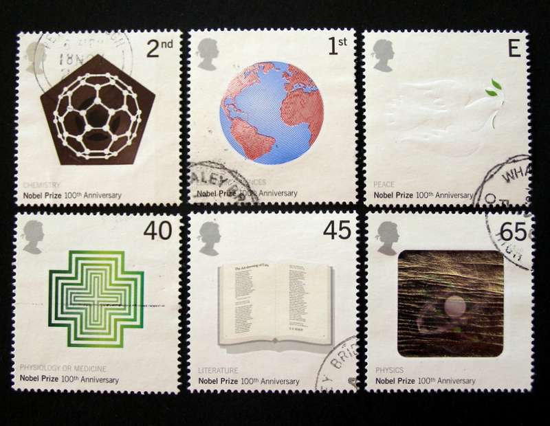 GREAT BRITAIN Set - Centenary of Nobel Prizes 2001