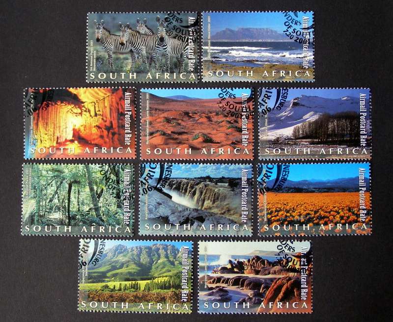 SOUTH AFRICA Set (CTO)- Natural Wonders 2001