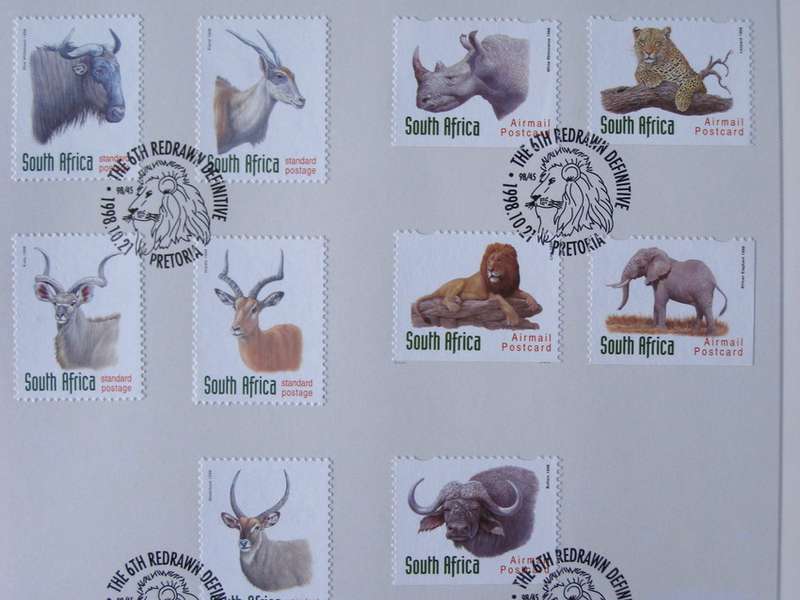 SOUTH AFRICA First Day Card - The Redrawn 6th Definitive: Standard and Airmail Stamps 1998