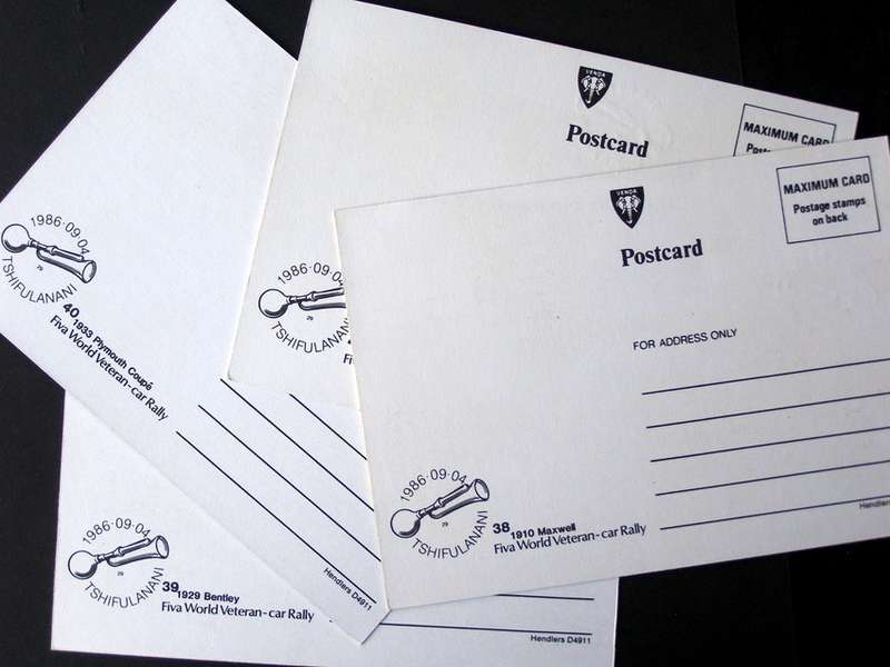 VENDA Maxi Card Set - Veteran Car Rally 1986