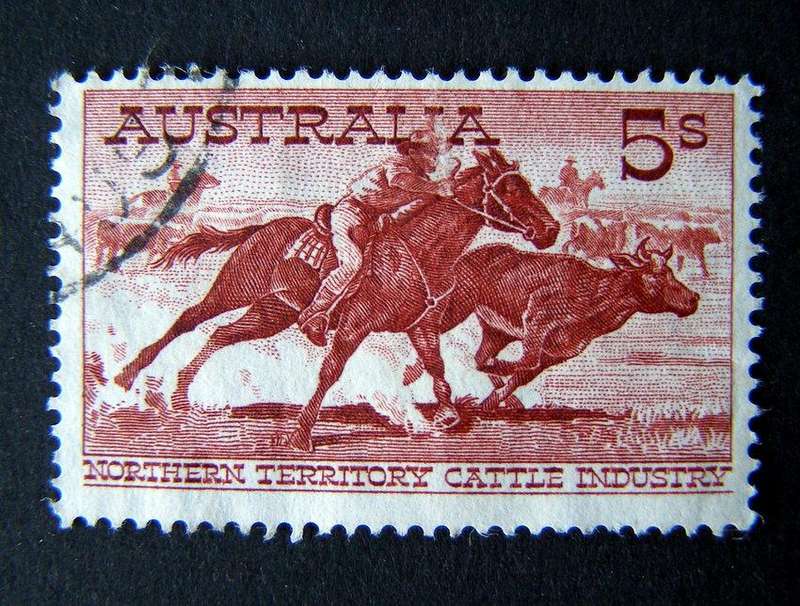 AUSTRALIA - 5s. Brown Cattle Industry 1959
