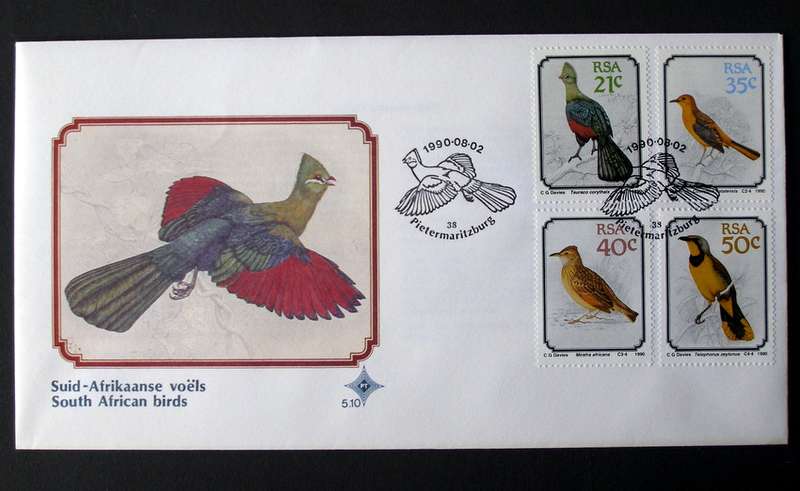 SOUTH AFRICA Cover - Birds 1990