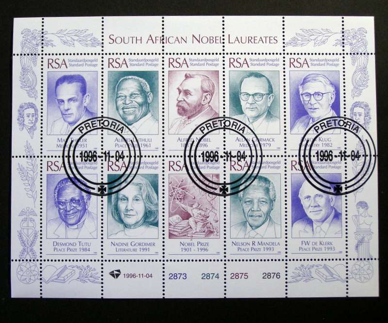 SOUTH AFRICA Set (CTO) - South African Nobel Laureates 1996