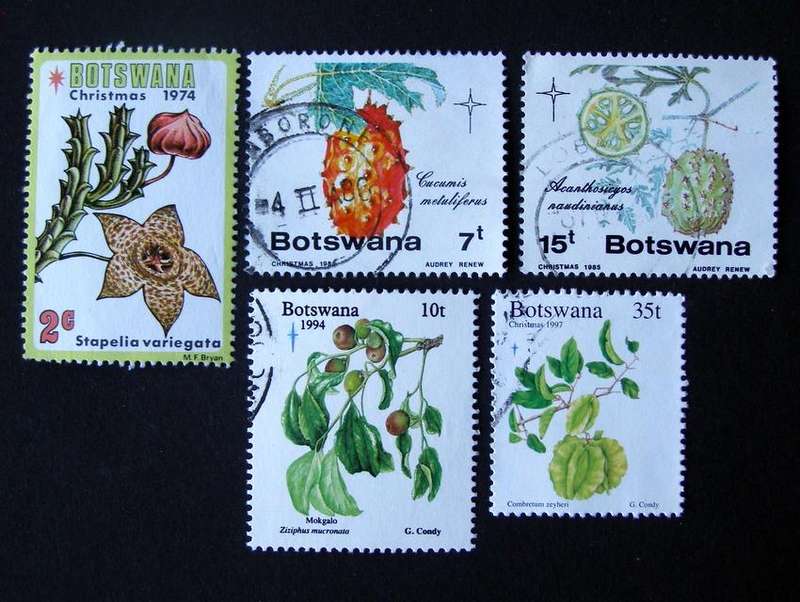 BOTSWANA - Assorted Christmas Stamps: Plants