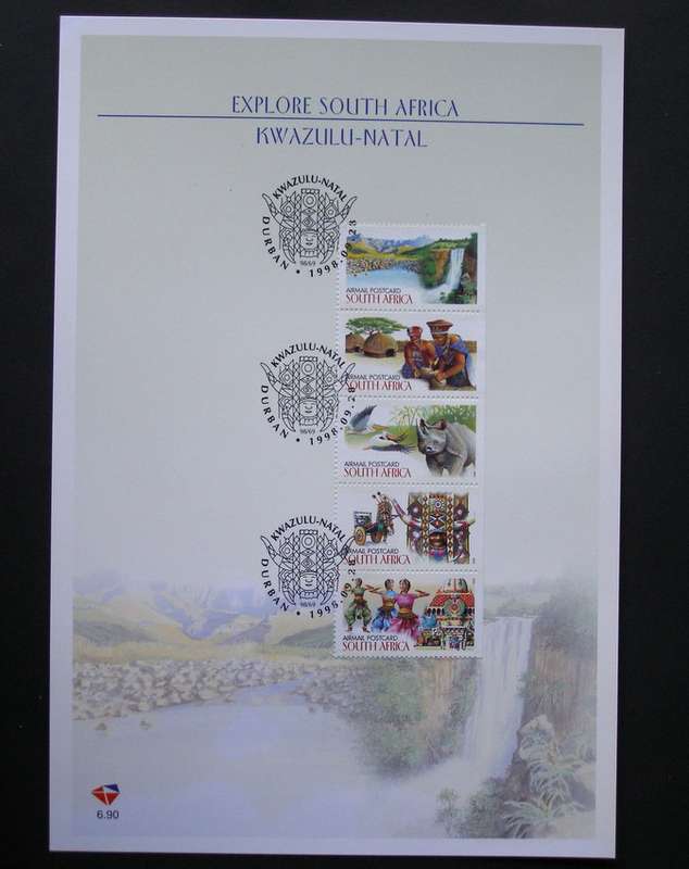 SOUTH AFRICA First Day Card - Explore South Africa: KwaZulu Natal 1998