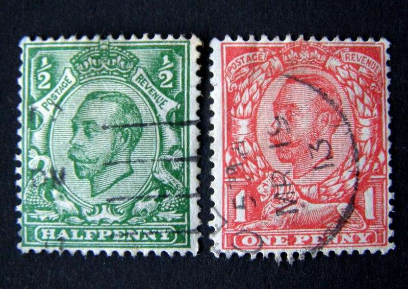 GREAT BRITAIN - Young King George V: Wmk Royal Cypher `Simple` 1912