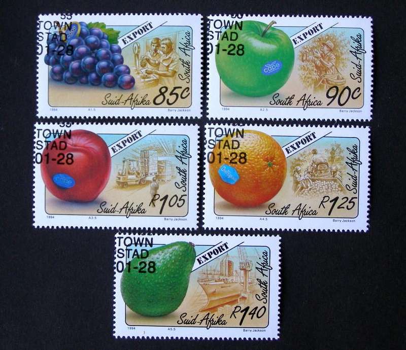 SOUTH AFRICA Set (CTO) - Export Fruits 1994