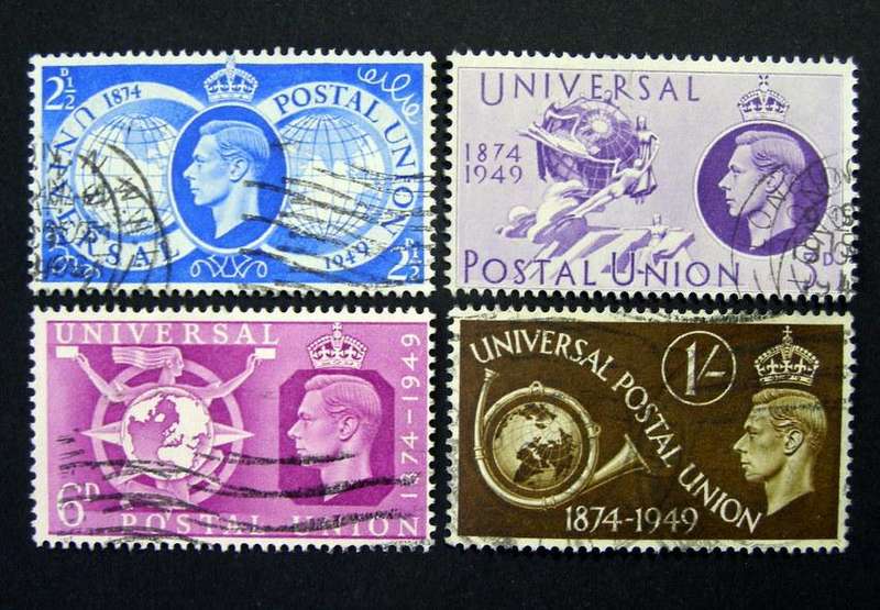 GREAT BRITAIN Set - 75th Anniv. of UPU 1949