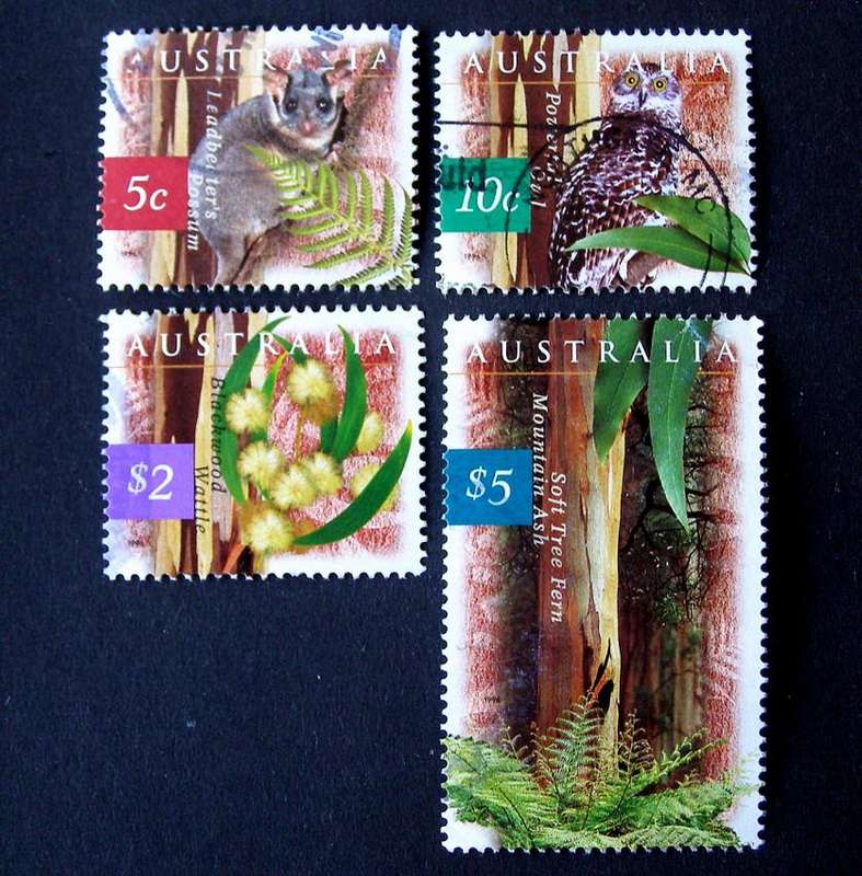 AUSTRALIA Set - Fauna and Flora (1st Series) 1996 //Birds//Flowers//Trees