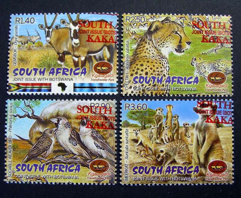 SOUTH AFRICA Set (CTO) - Kgalagadi Transfrontier Park 2001 //Birds//Animals