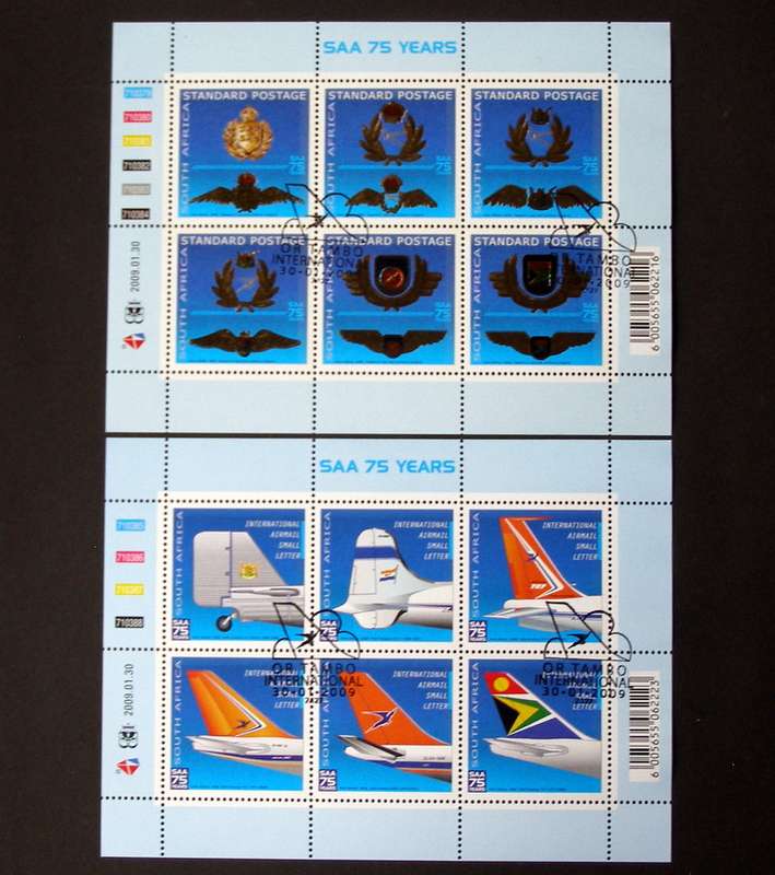 SOUTH AFRICA Set (CTO) - 75th Anniv. of S.A. Airways 2009 //Aircraft