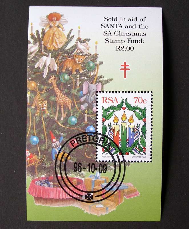 SOUTH AFRICA Miniature Sheet (CTO) - Christmas 1996