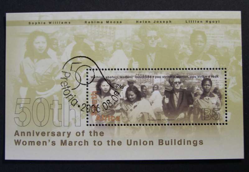 SOUTH AFRICA Miniature Sheet (CTO) - 50th Anniv. of Women's March to Union Buildings 2006