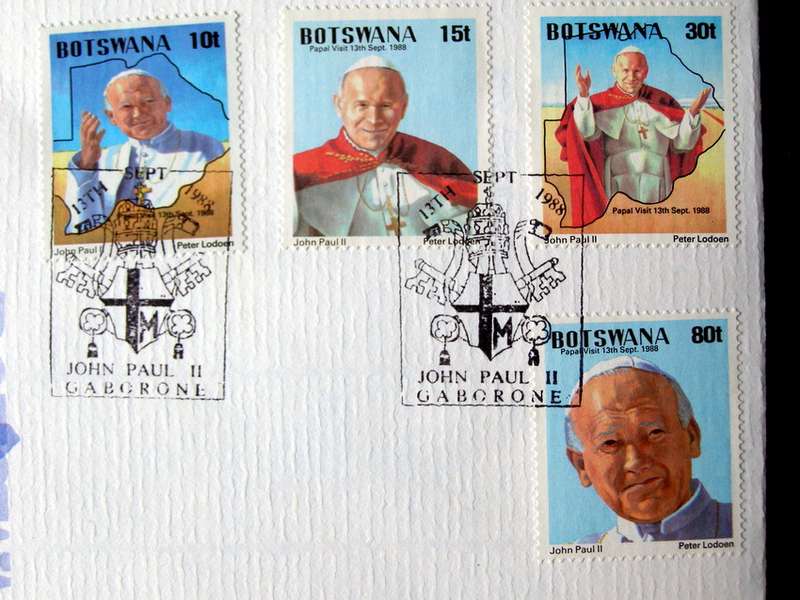 BOTSWANA Cover - Visit of Pope John Paul ll 1988