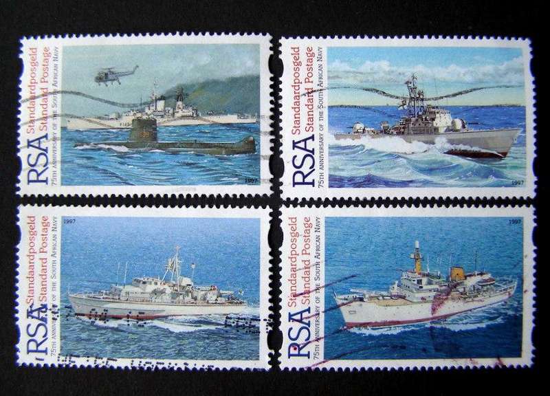 SOUTH AFRICA Set - 75th Anniv. of S.A. Navy 1997 //Ships