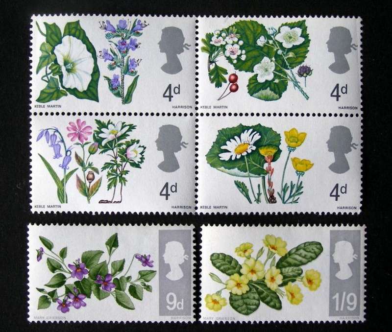 GREAT BRITAIN Mint* Set - Wild Flowers 1967