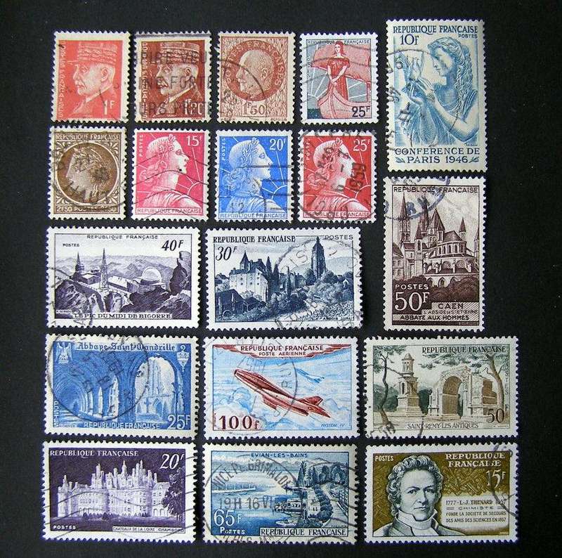 FRANCE - Assorted Stamps 1940s/50s
