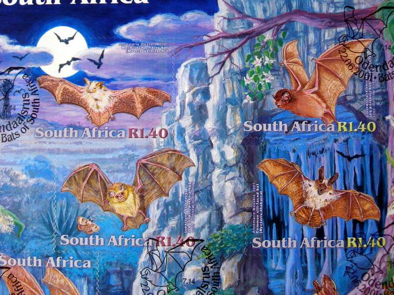 SOUTH AFRICA Set (Self-Adhesive, CTO)- Bats 2001