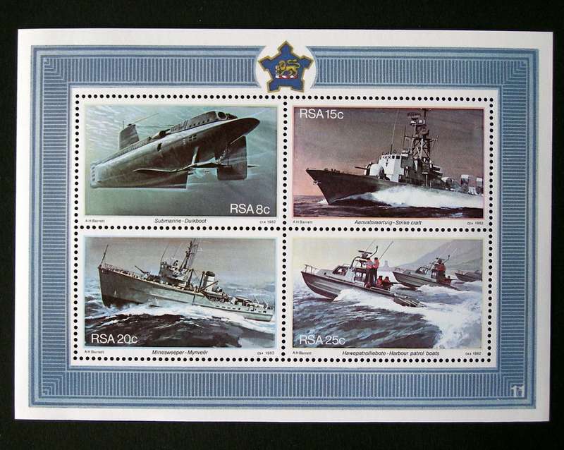 SOUTH AFRICA Mint Miniature Sheet - Anniv. of Simonstown: S.A. Navy Base 1982 //Ships