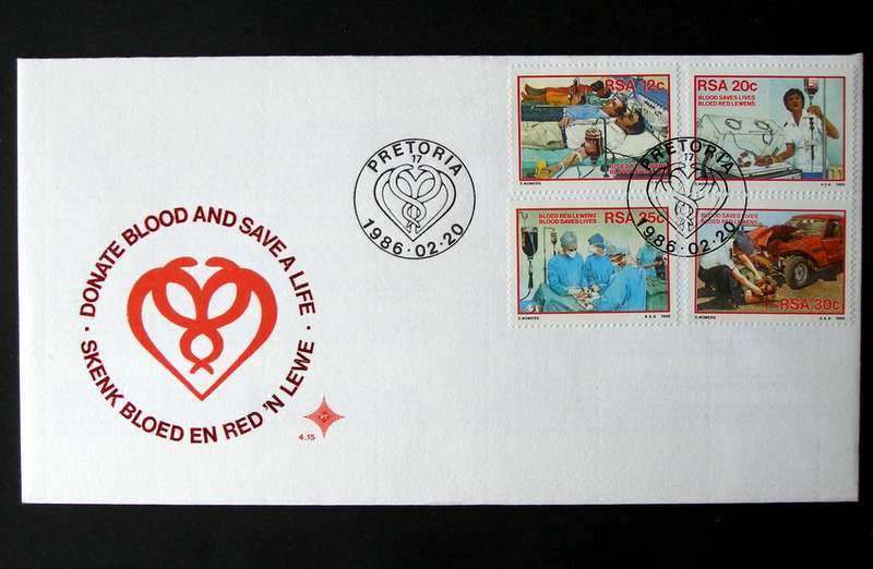 SOUTH AFRICA Cover - Donate Blood 1986