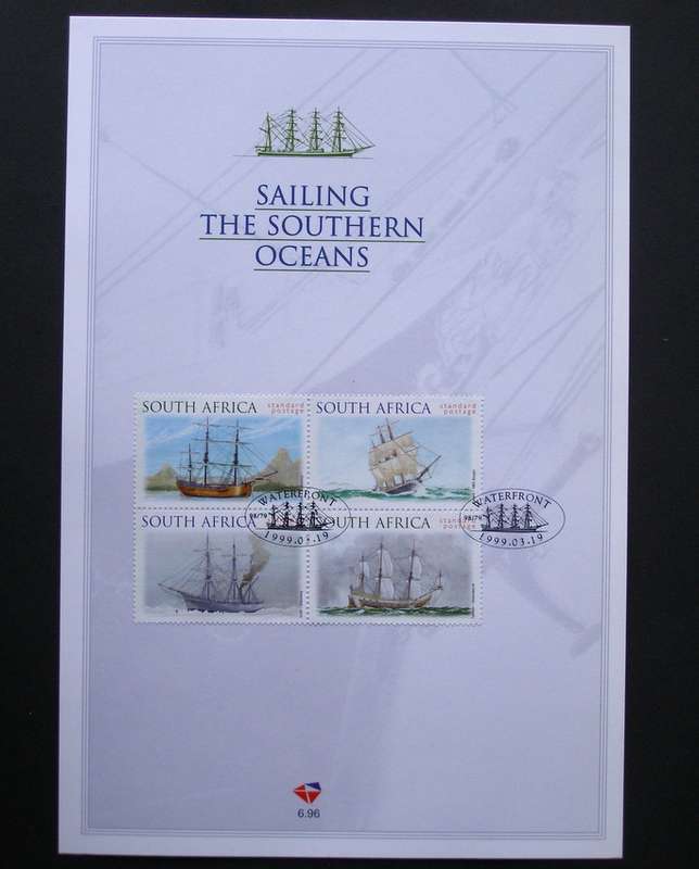 SOUTH AFRICA First Day Card - Sailing the Southern Oceans 1999