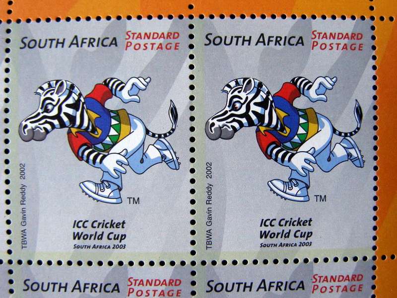 SOUTH AFRICA Mint* Sheet - ICC Cricket World Cup (control 7367) 2002