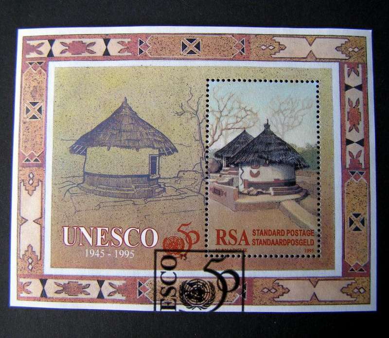 SOUTH AFRICA Miniature Sheet (First Day Cancel) - 50 Years UNESCO 1995