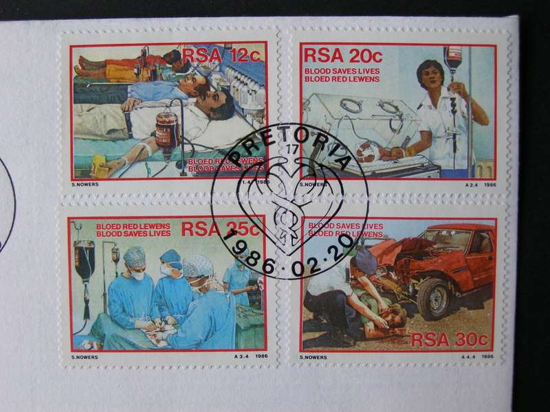SOUTH AFRICA Cover - Donate Blood 1986