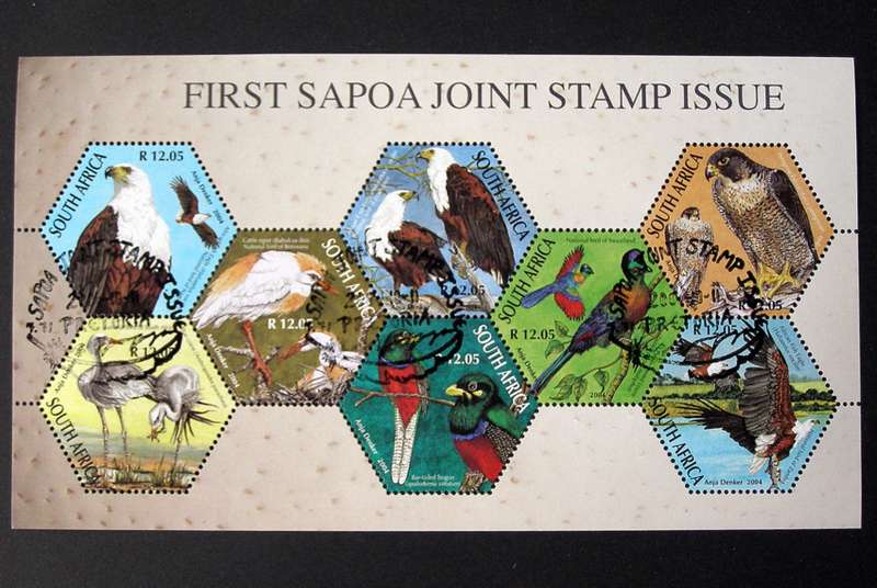 SOUTH AFRICA Set (CTO)- First SAPOA Joint Stamp Issue: Birds 2004