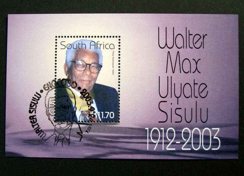 SOUTH AFRICA Miniature Sheet (CTO) - Walter Sisulu 2003