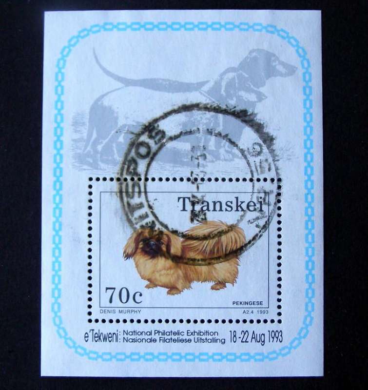TRANSKEI Miniature Sheet - Dogs 1993
