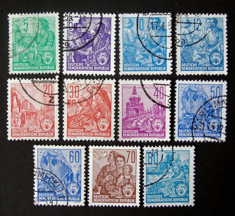 EAST GERMANY - 5-Year Plan Definitive (Design in lines) 1953