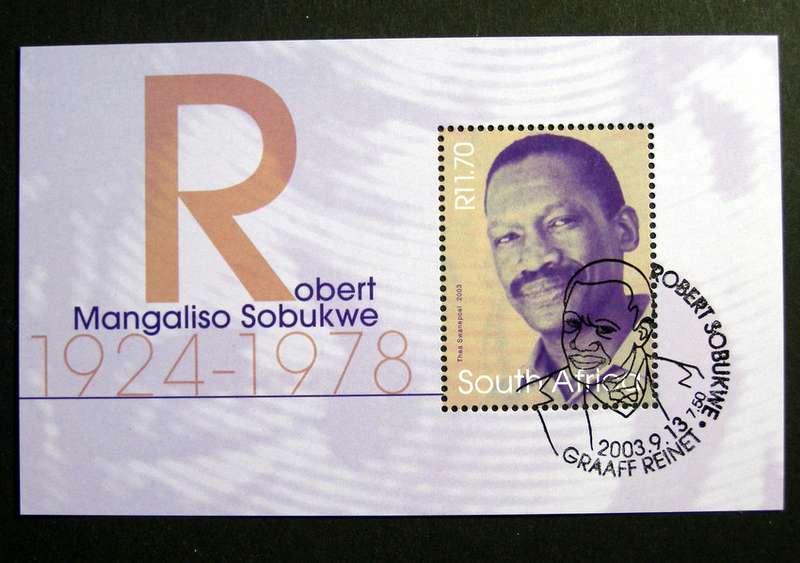 SOUTH AFRICA Miniature Sheet (CTO) - Robert Sobukwe 2003