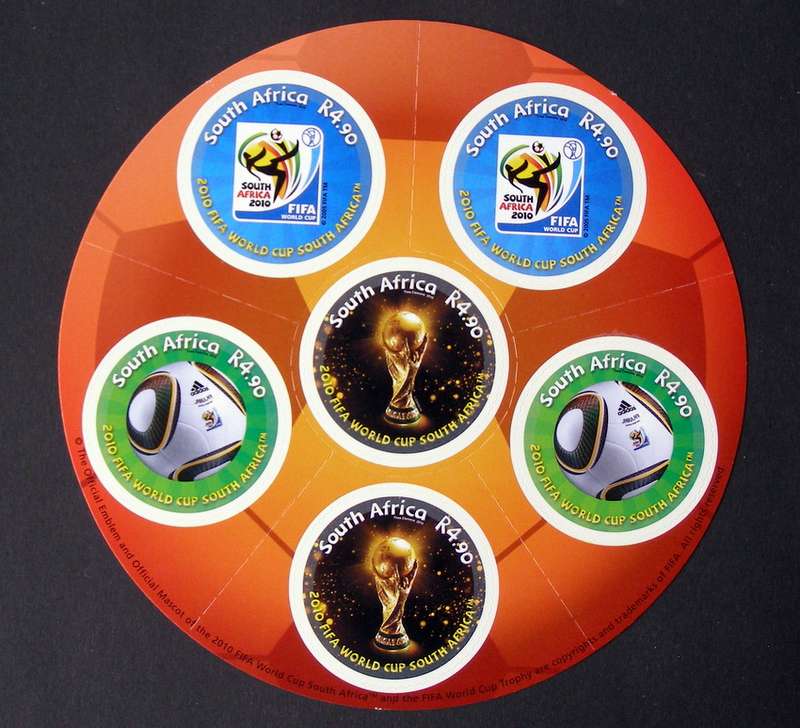SOUTH AFRICA Mint Set (Self-Adhesive) - FIFA World Cup Football Championship (7th Issue) 2010