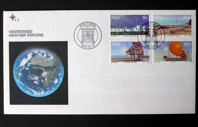 SOUTH AFRICA Cover - Weather Stations 1983