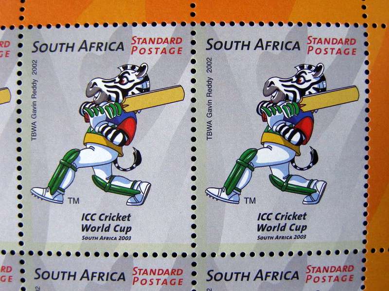 SOUTH AFRICA Mint* Sheet - ICC Cricket World Cup (control 7375) 2002