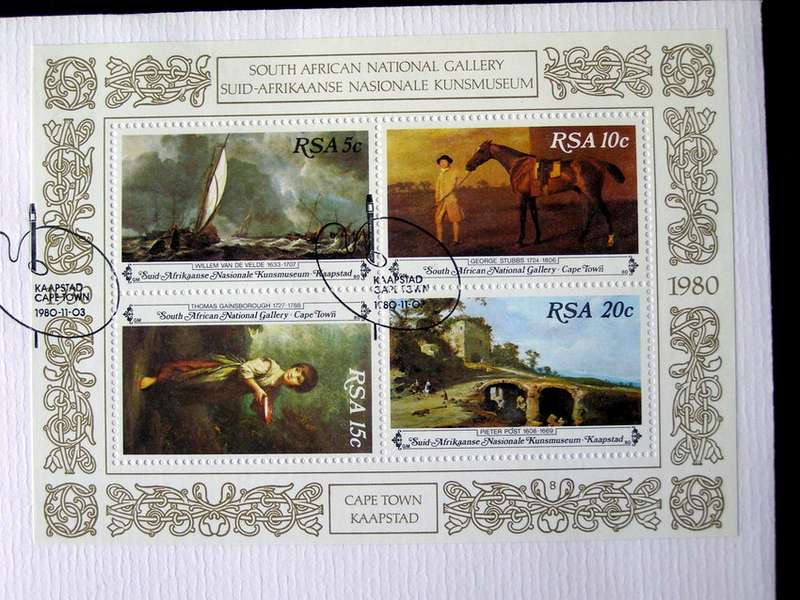 SOUTH AFRICA Cover - National Art Gallery Miniature Sheet 1980