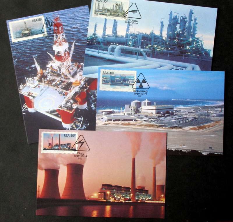 SOUTH AFRICA Maxi Card Set - Energy Sources 1989