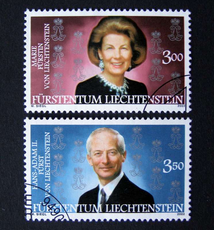 LIECHTENSTEIN Set (First Day Cancel) - The Royal Couple 2002