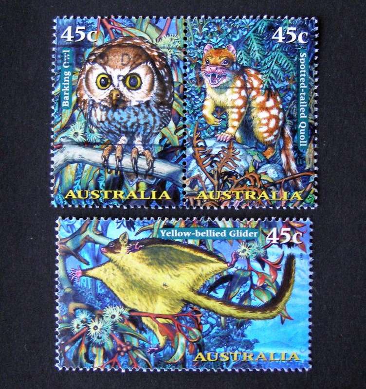 AUSTRALIA - Nocturnal Animals (ordinary gum) 1997 //Birds
