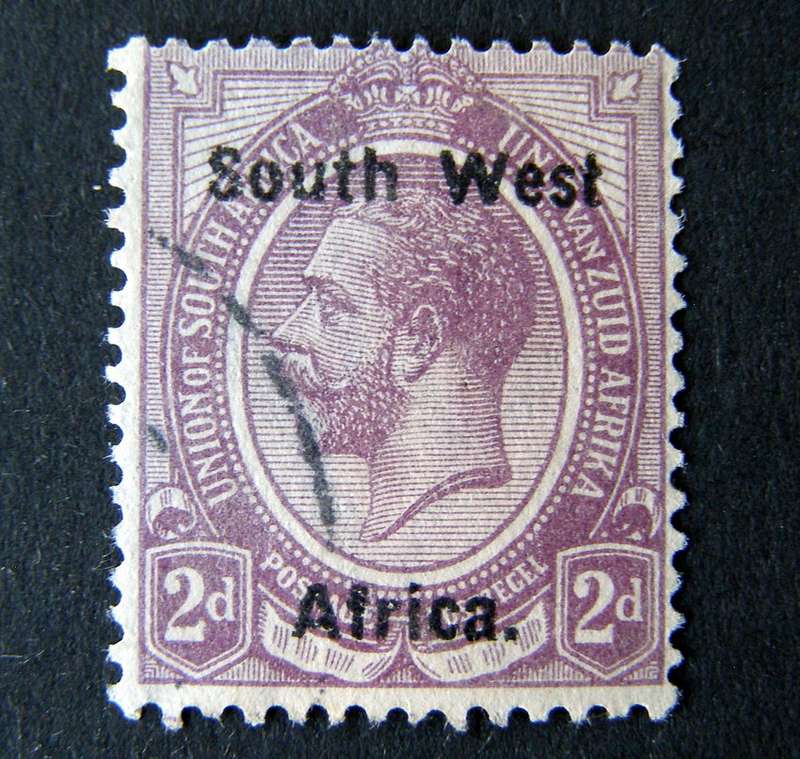 SWA - George V Overprint (14mm long and 14mm between lines) 1923