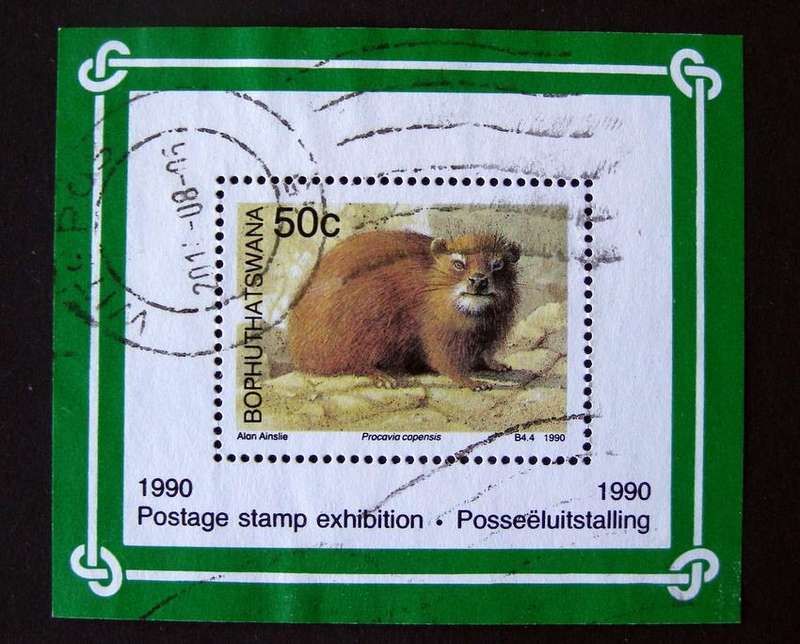 BOPHUTHATSWANA Miniature Sheet - Small Mammals 1990