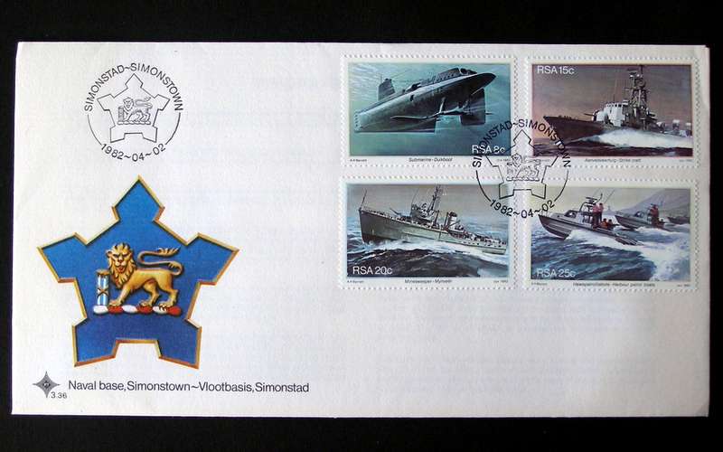 SOUTH AFRICA Cover - Anniv. of Simonstown: SA Navy Base 1982 //Ships