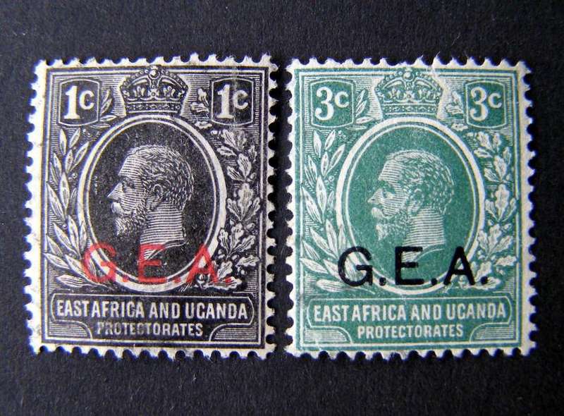 TANGANYIKA - KGV Overprints 1917