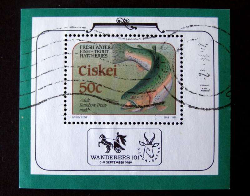 CISKEI Miniature Sheet - Trout Hatcheries 1989