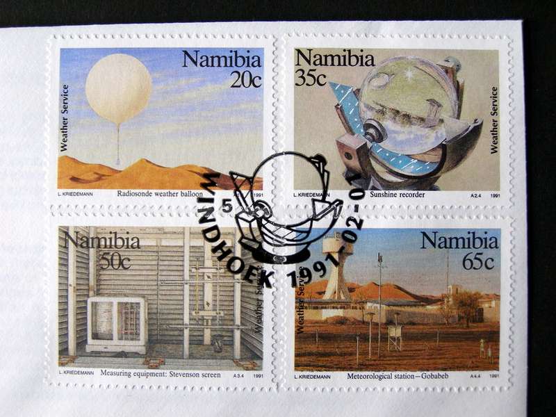 NAMIBIA Cover - Centenary of Weather Services 1991